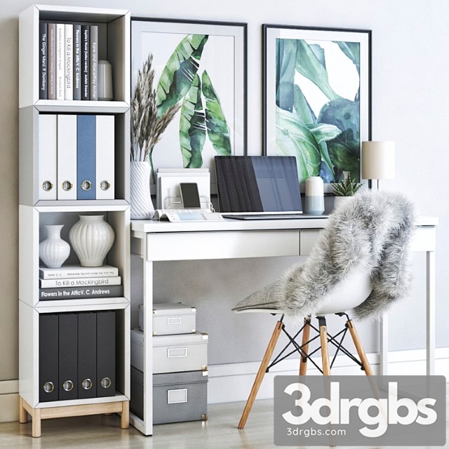 Ikea office workplace 48 2 3dsmax Download - thumbnail 1