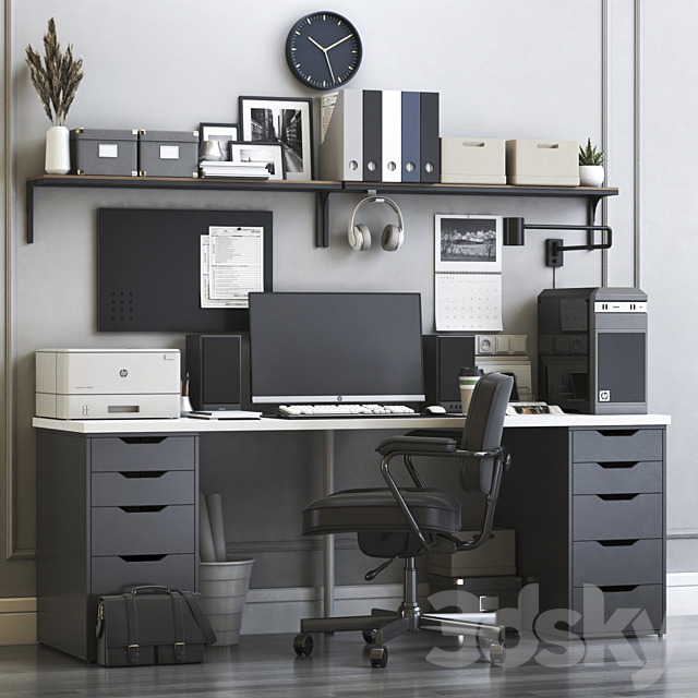 IKEA office workplace 5 3DSMax File - thumbnail 1