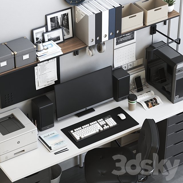 IKEA office workplace 5 3DSMax File - thumbnail 2