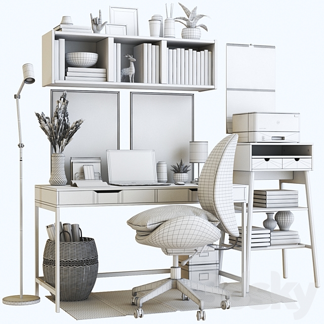 IKEA office workplace 52 3DSMax File - thumbnail 3