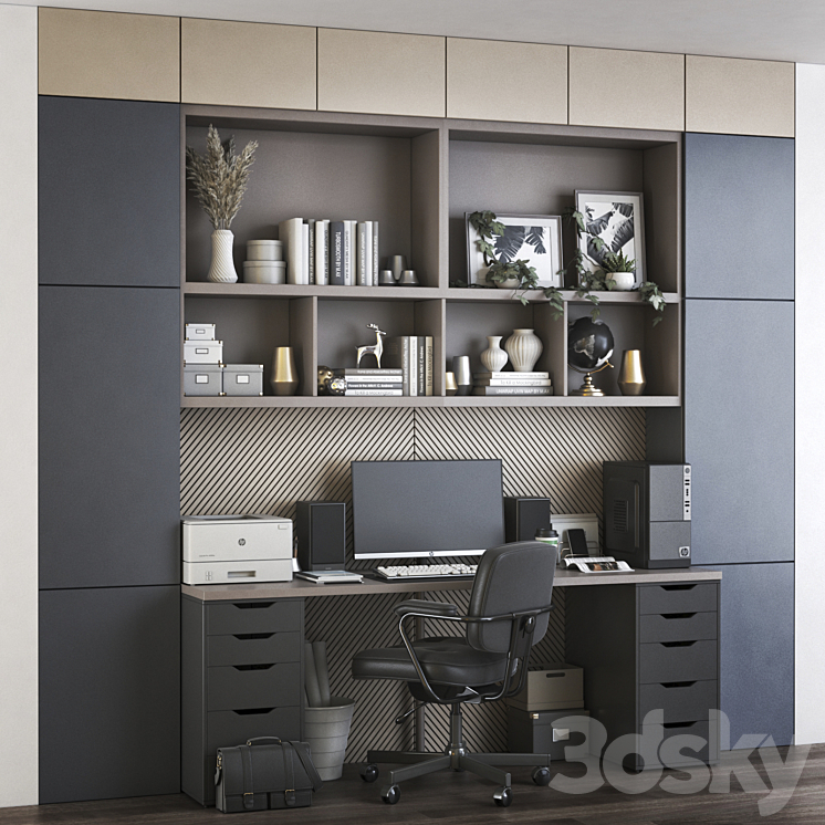 IKEA office workplace 53 3DS Max - thumbnail 1