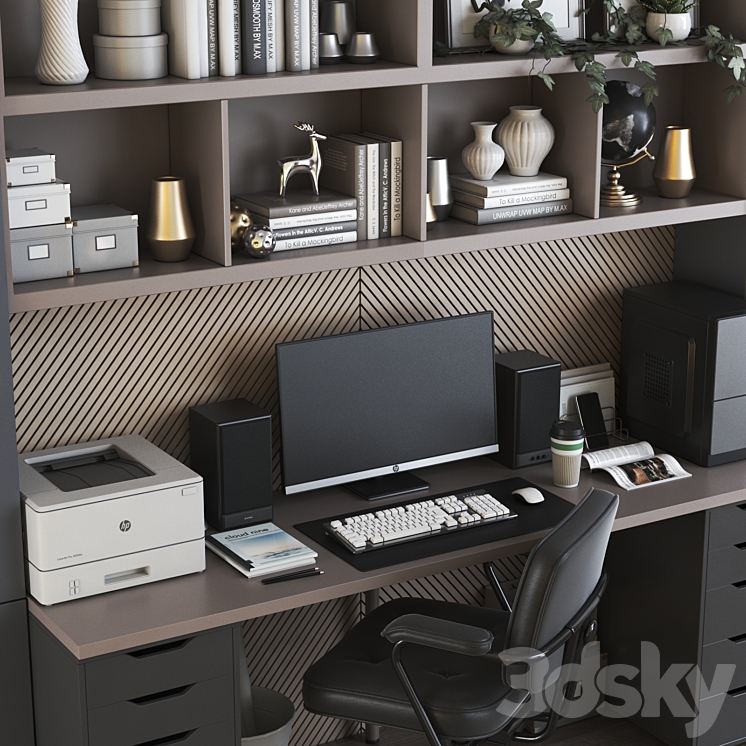 IKEA office workplace 53 3DS Max - thumbnail 2