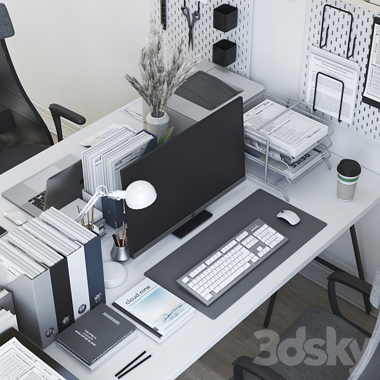 IKEA office workplace 54 3DS Max - thumbnail 2