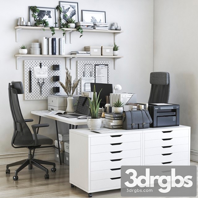 IKEA Office Workplace 54 3dsmax Download - thumbnail 1