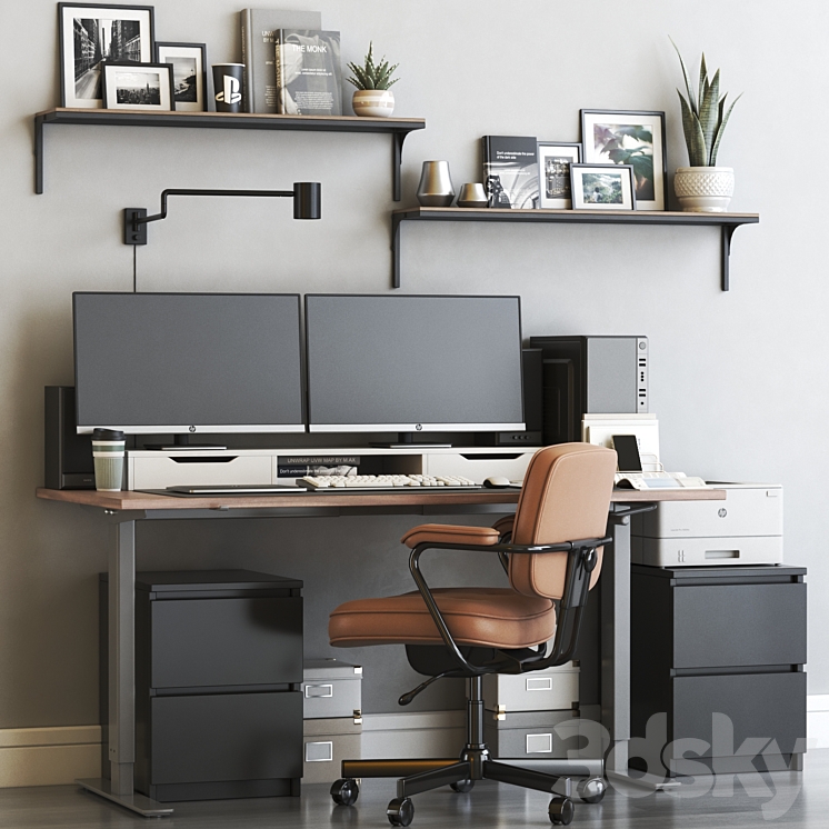 IKEA office workplace 56 3DS Max - thumbnail 1