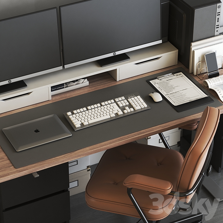 IKEA office workplace 56 3DS Max - thumbnail 2