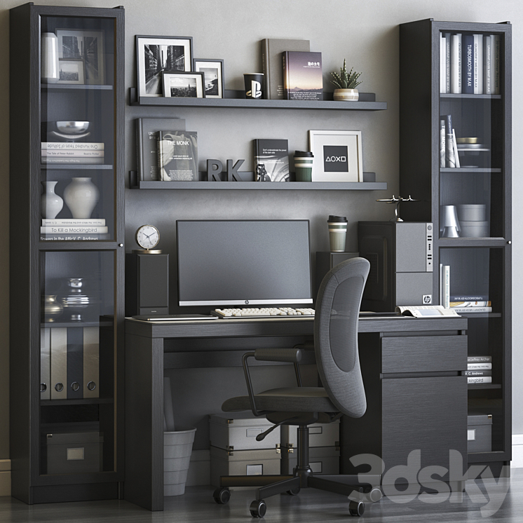 IKEA office workplace 58 3DS Max - thumbnail 1