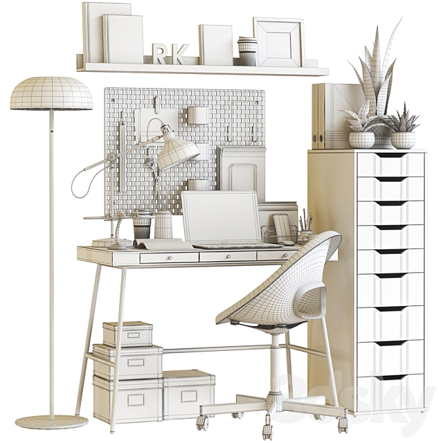 IKEA office workplace 65 3DSMax File - thumbnail 3