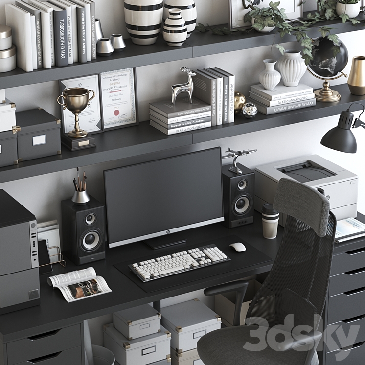 IKEA office workplace 72 3DS Max - thumbnail 2