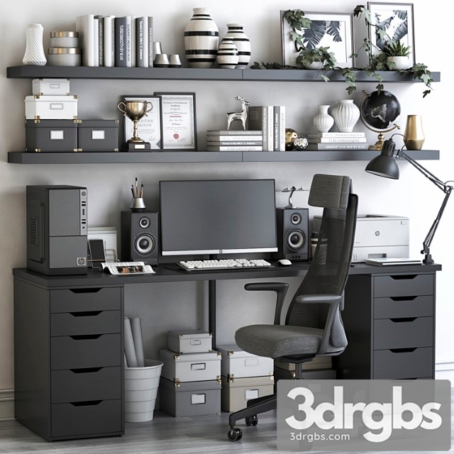 IKEA Office Workplace 72 3dsmax Download - thumbnail 1