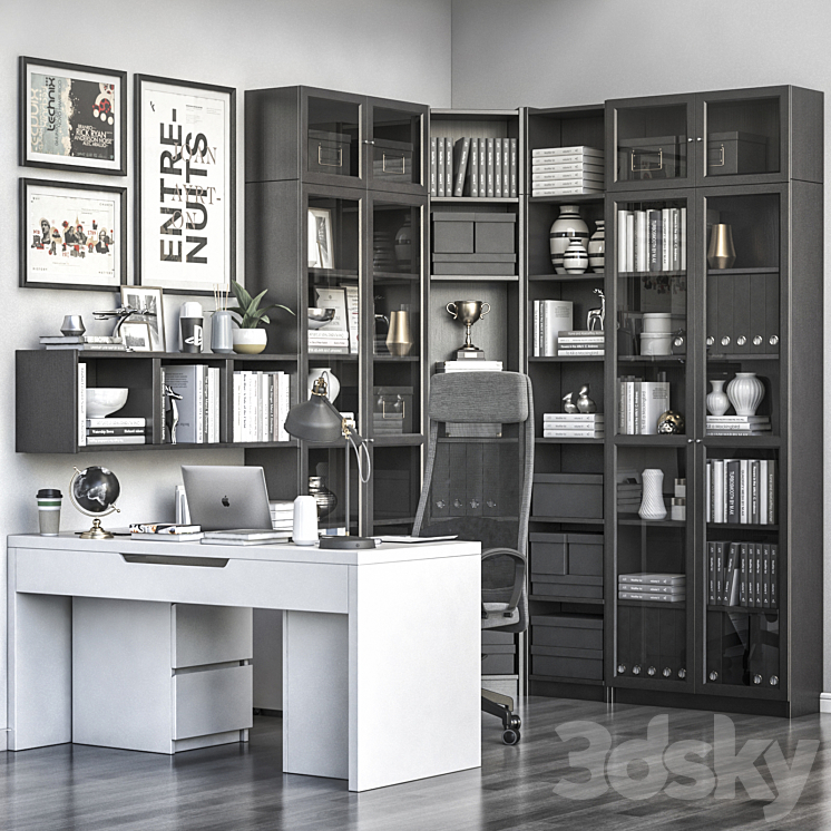 IKEA office workplace 74 3DS Max - thumbnail 1