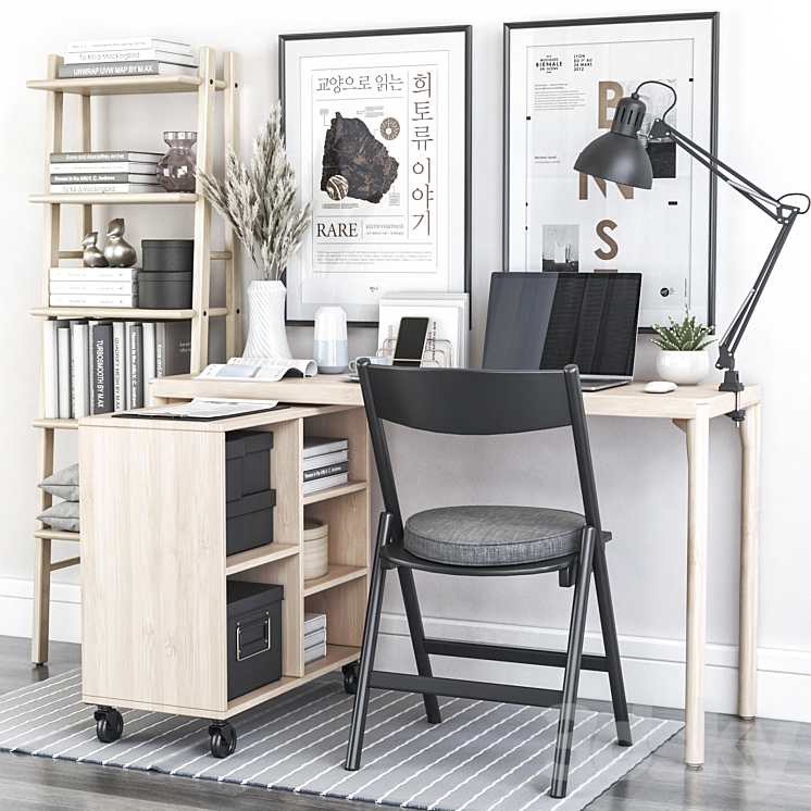 IKEA office workplace 79 3DS Max - thumbnail 1