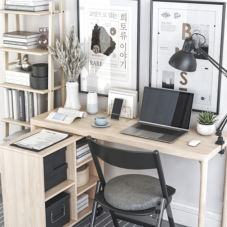 IKEA office workplace 79 3DS Max - thumbnail 2