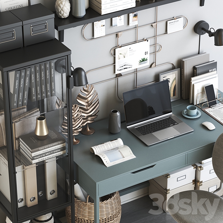 IKEA office workplace 97 3DS Max - thumbnail 2