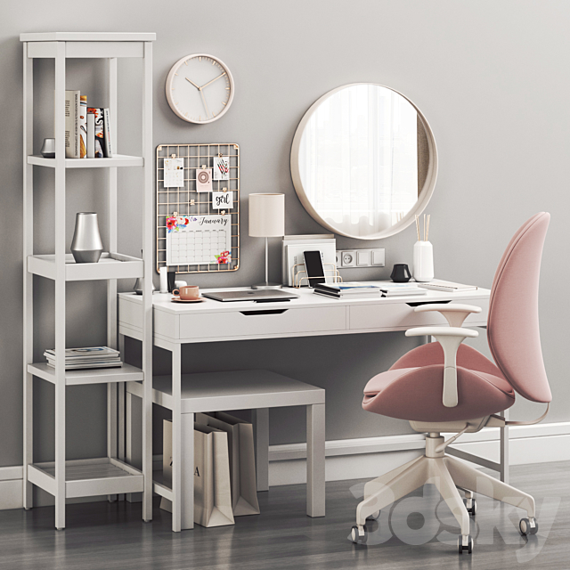 IKEA Women’s dressing table and workplace 3DSMax File - thumbnail 1