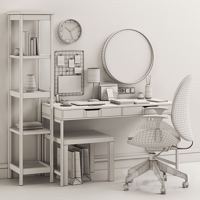 IKEA Women’s dressing table and workplace 3DSMax File - thumbnail 3