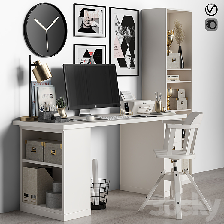 ikea work place 08 3DS Max - thumbnail 2