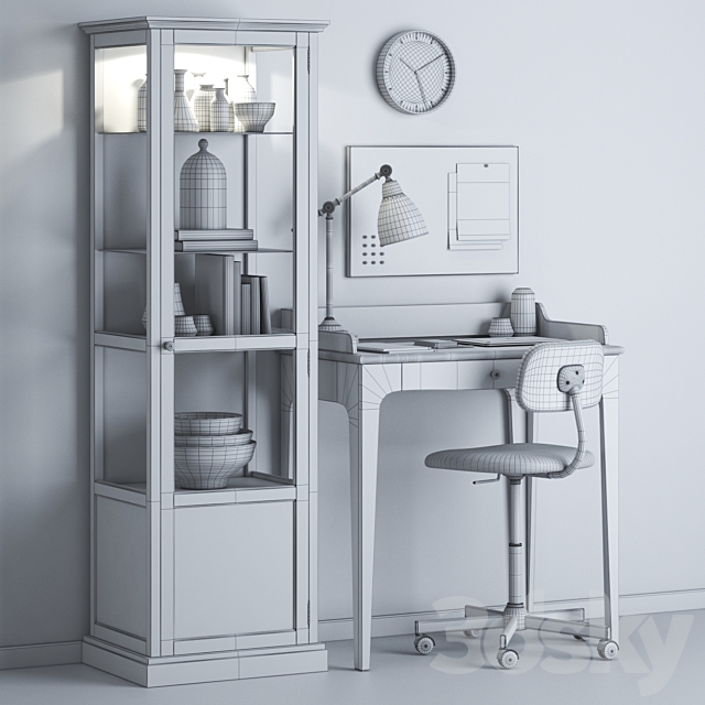 IKEA workplace set 3DSMax File - thumbnail 3