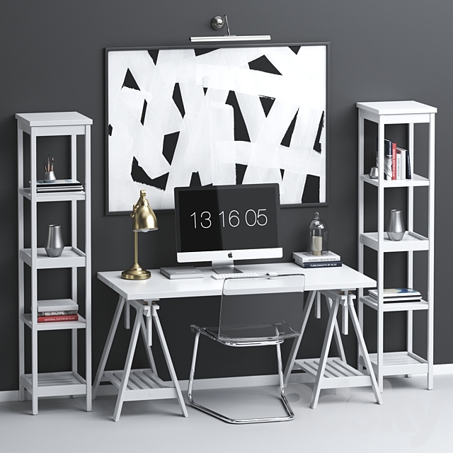 IKEA workplace set 3DSMax File - thumbnail 1