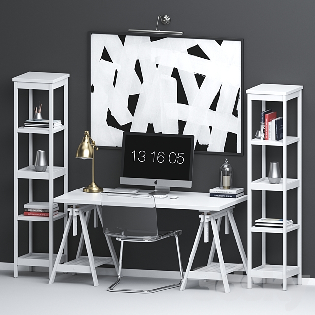 IKEA workplace set 3DSMax File - thumbnail 2