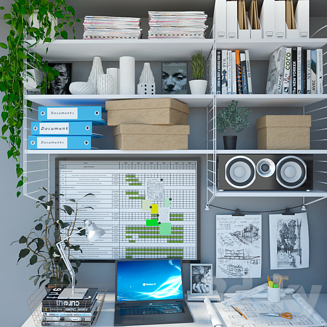 IKEA Workplace Workspace 3DSMax File - thumbnail 2