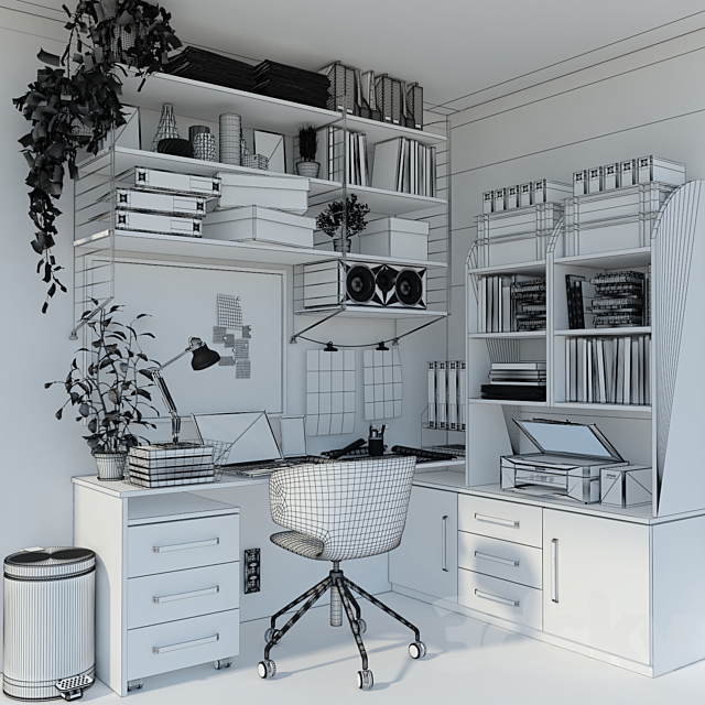 IKEA Workplace Workspace 3DSMax File - thumbnail 3