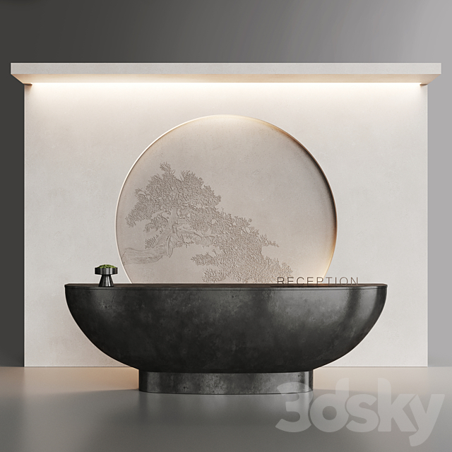 Japanese black reception 3DS Max Model - thumbnail 4