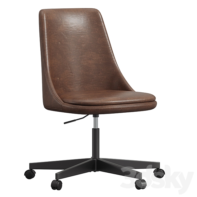 Jaz Leather Swivel Desk Chair 3ds Max - thumbnail 1