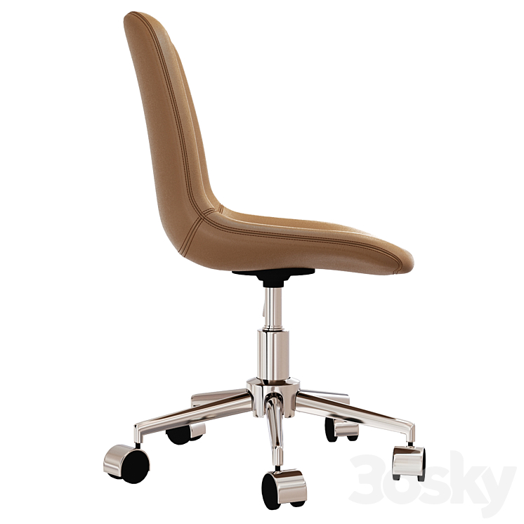 JONSTRUP office chair cognac 3DS Max Model - thumbnail 2