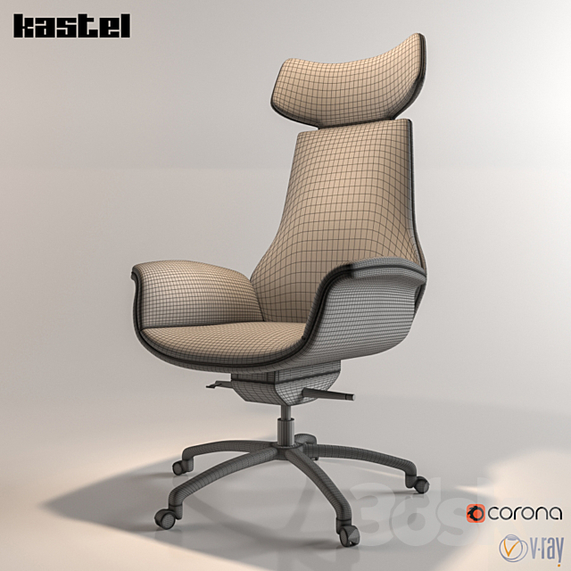 Kastel Kriteria Executive armchair 3DS Max Model - thumbnail 3