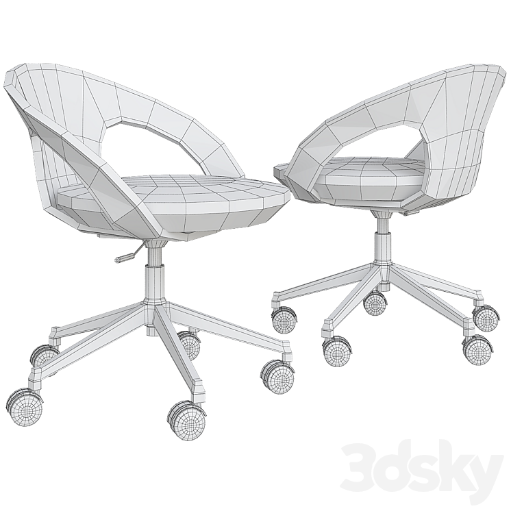 Kastel KRIZIA Office Chair 3DS Max - thumbnail 2