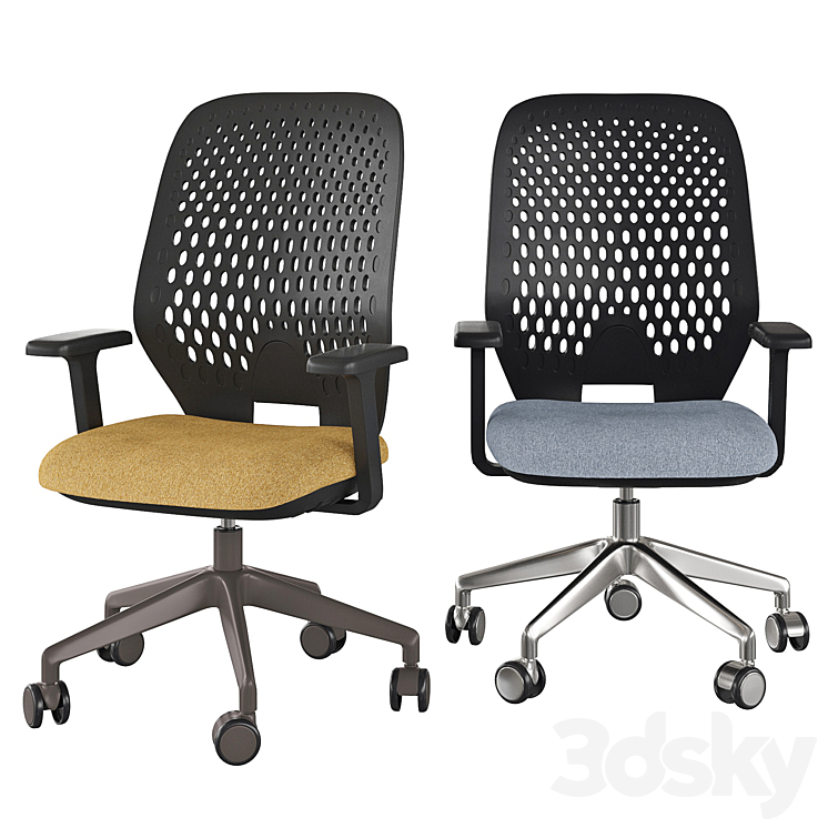 Key Smart office chairs 3DS Max Model - thumbnail 3