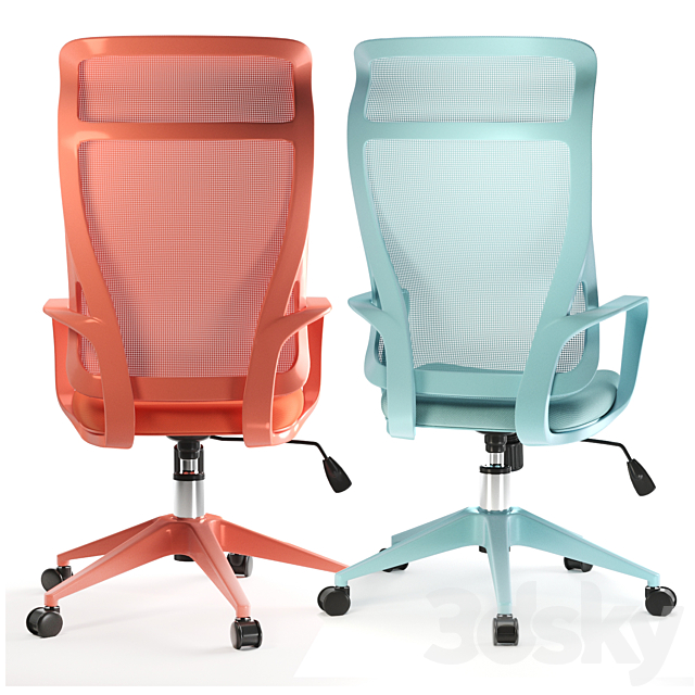 Kirby office chair 3ds Max - thumbnail 2