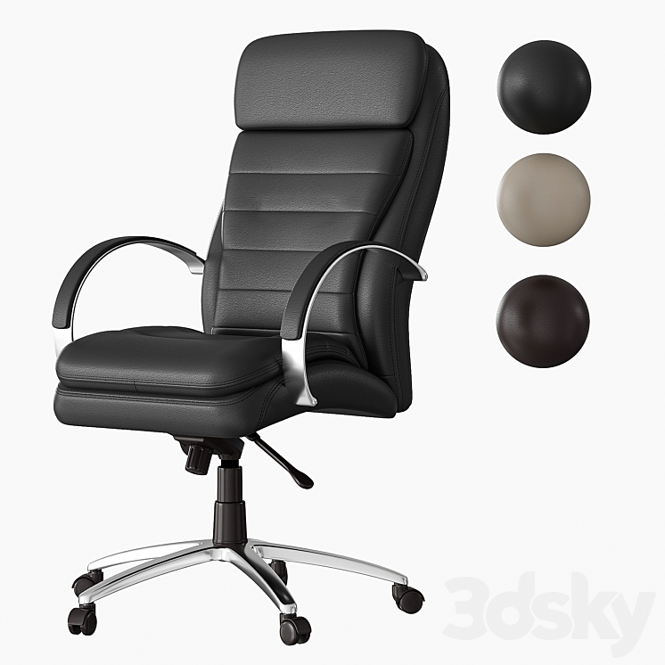 Lincoln work chair 3DS Max - thumbnail 2