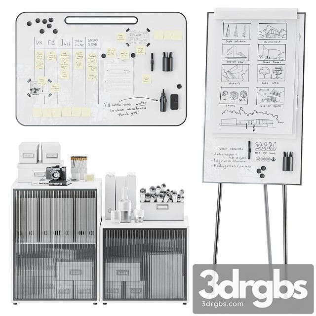 Lintex one whiteboards flipchart lintex note whiteboards 2 3dsmax Download - thumbnail 1