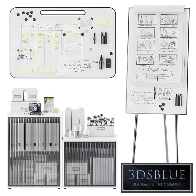 Lintex ONE Whiteboards Flipchart Lintex NOTE Whiteboards 3DS Max - thumbnail 3