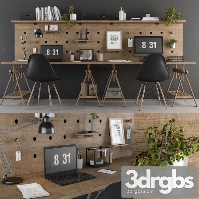 Loft style office 2 3dsmax Download - thumbnail 1