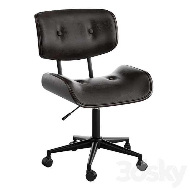 Lombardi Adjustable Desk Chair 3DS Max Model - thumbnail 2