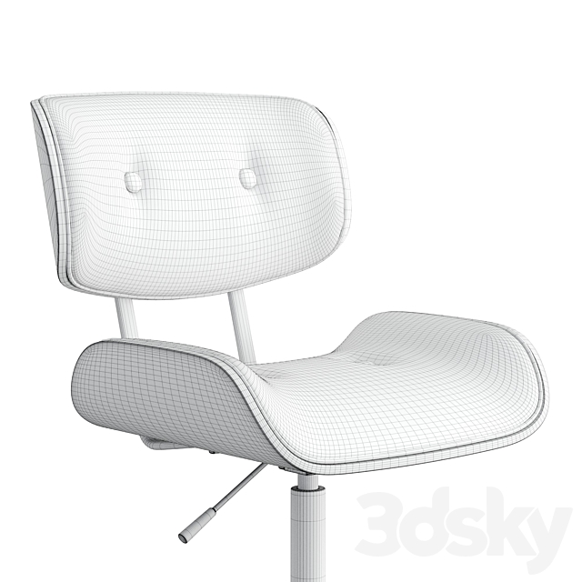 Lombardi Adjustable Desk Chair 3DS Max Model - thumbnail 7