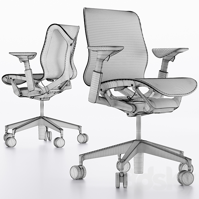 Low-Back Cosm Chair by Herman Miller 3DS Max Model - thumbnail 4