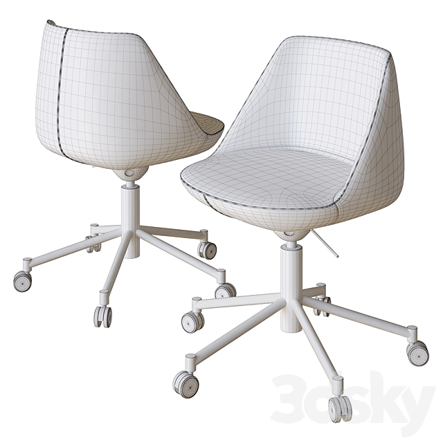 magnum office chair by sancal 3DS Max Model - thumbnail 5