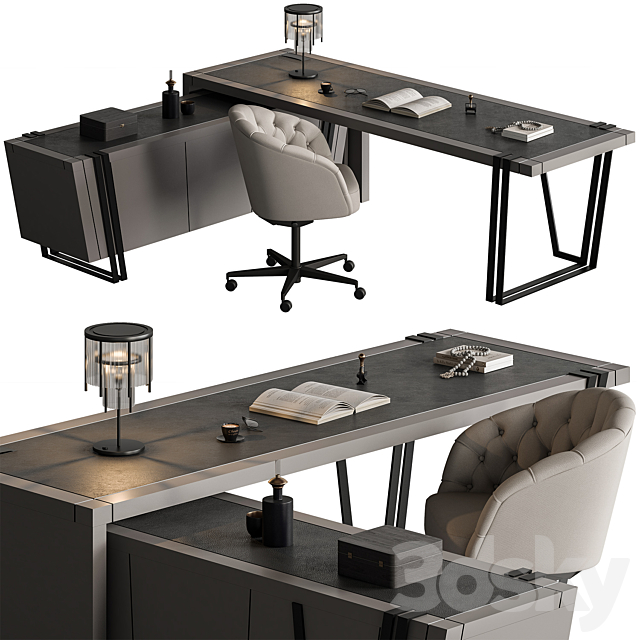 Manager Desk – Office Furniture 518 3ds Max - thumbnail 1