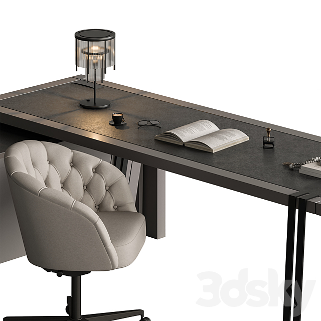 Manager Desk – Office Furniture 518 3ds Max - thumbnail 3