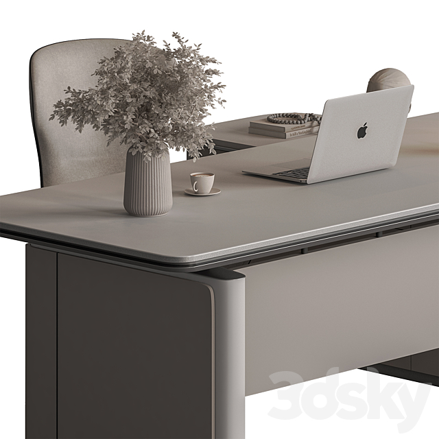 Manager Desk – Office Furniture 693 3ds Max - thumbnail 3