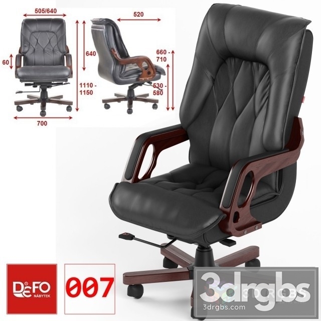 Manager Leather Chair 3dsmax Download - thumbnail 1