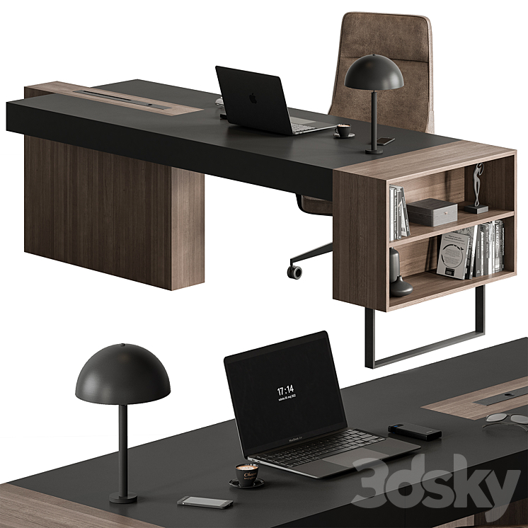 Manager Set – Office Furniture 467 3DS Max Model - thumbnail 1