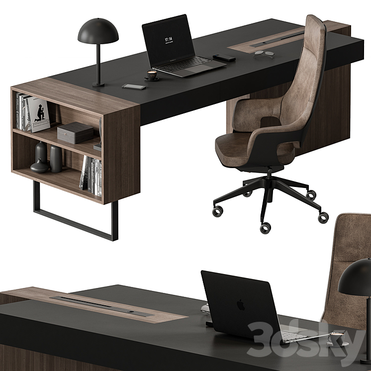 Manager Set – Office Furniture 467 3DS Max Model - thumbnail 2