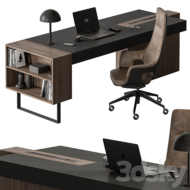 Manager Set – Office Furniture 467 3DS Max Model - thumbnail 2