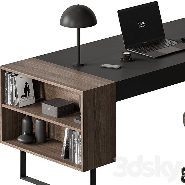 Manager Set – Office Furniture 467 3DS Max Model - thumbnail 4