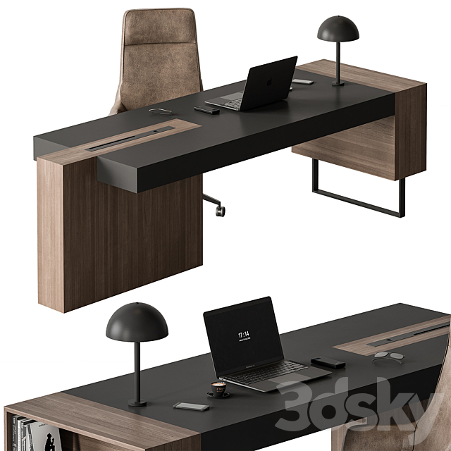 Manager Set – Office Furniture 467 3DS Max Model - thumbnail 5